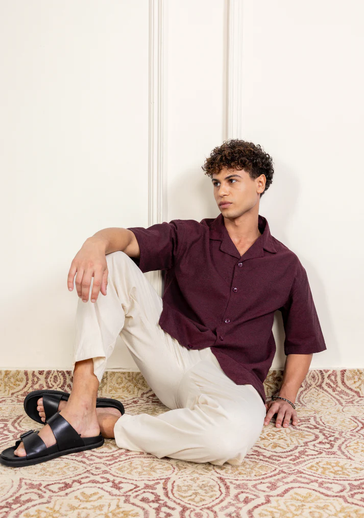Old Money Cuban Combo (Maroon & Beige) thumb 1